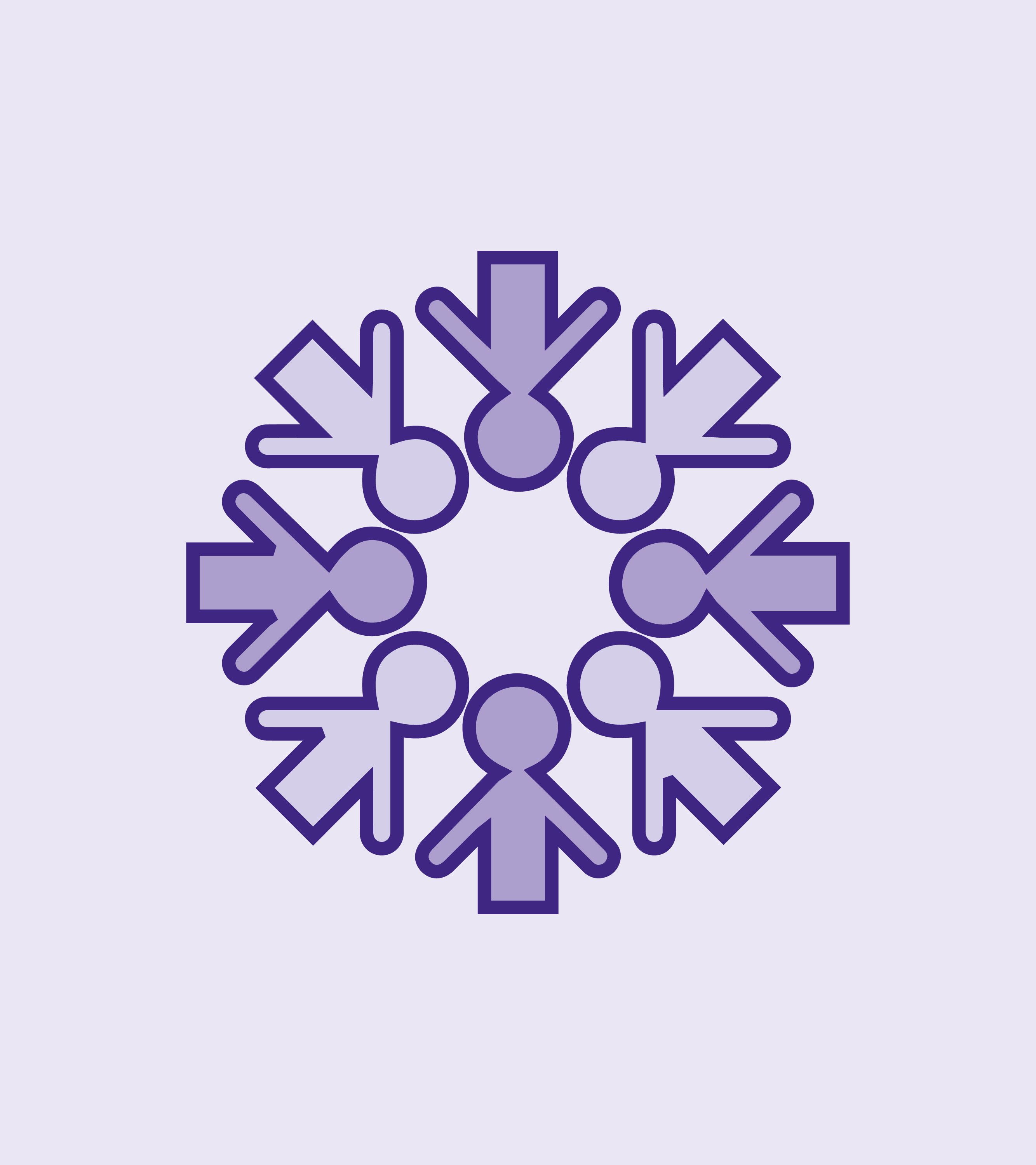 Image of a circle of people icon.