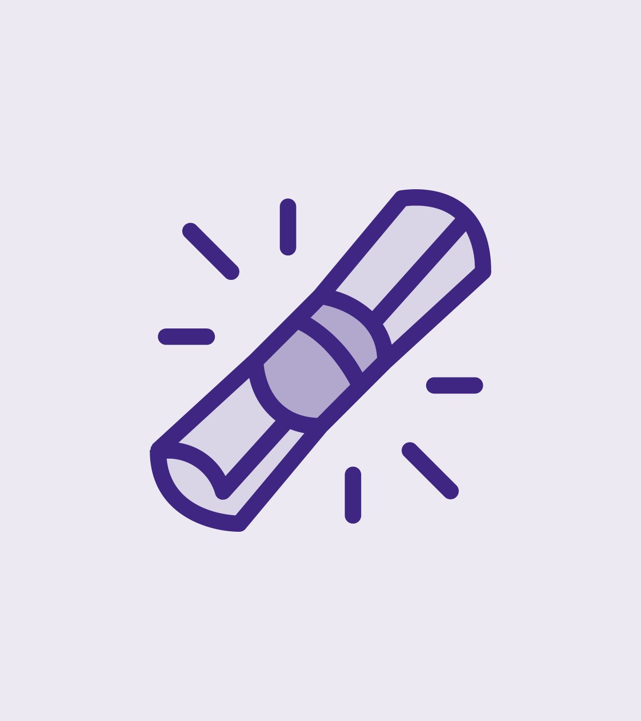 Image of a graduation scroll icon.