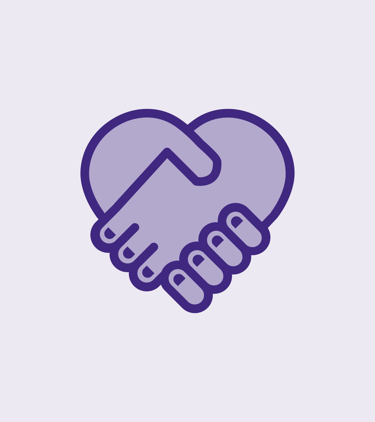 Image of a hands in shape of a heart icon.