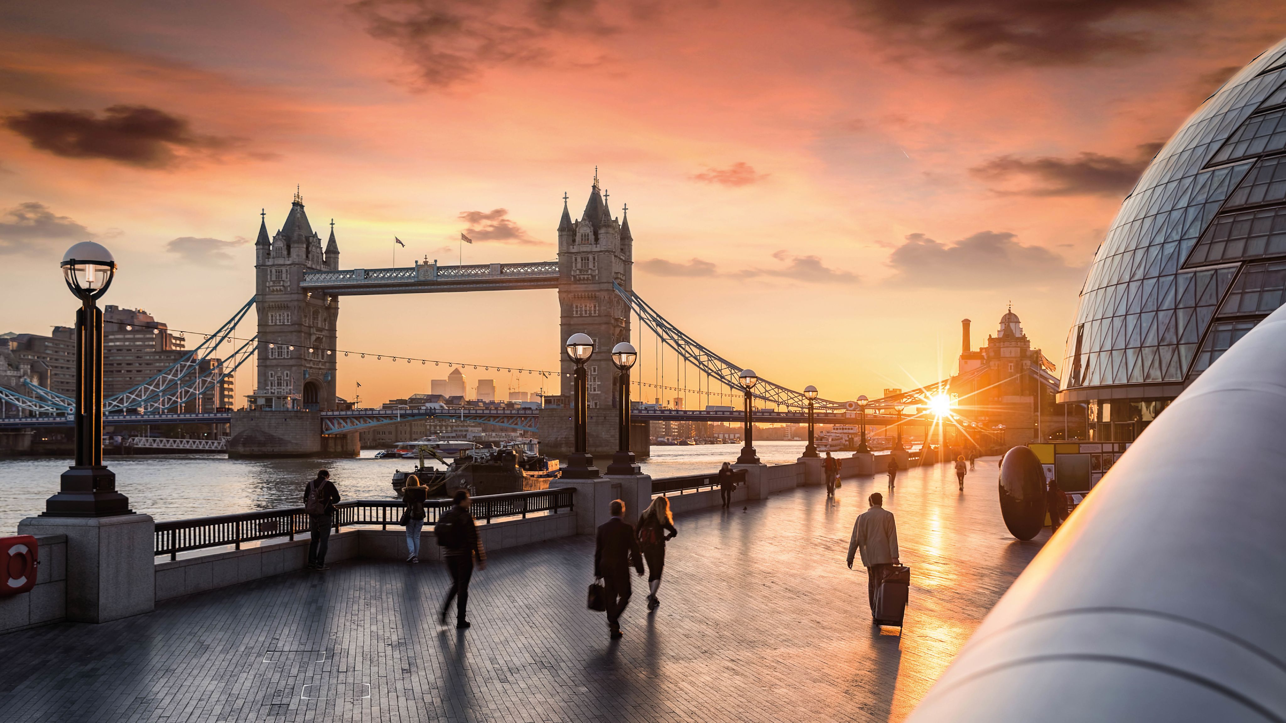 Photo of London skyline including Tower Bridge