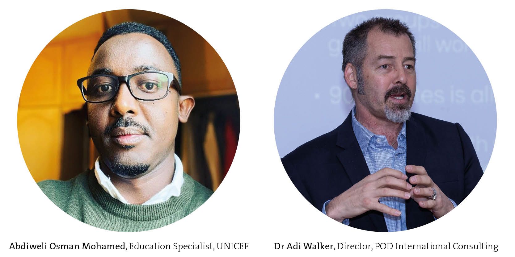 Photos of Abdiweli Osman Mohamed and Dr Adi Walker