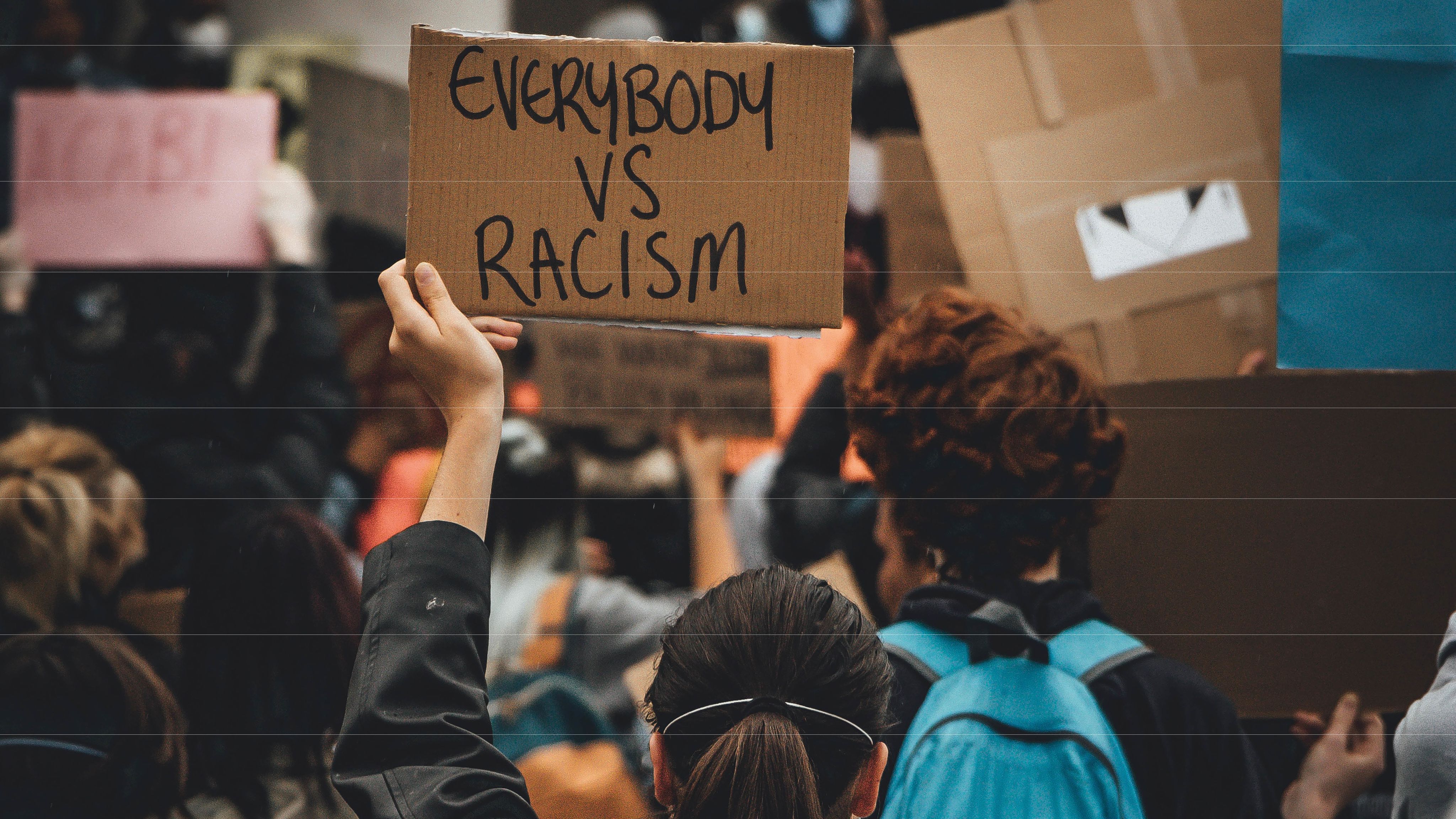 Protest march image